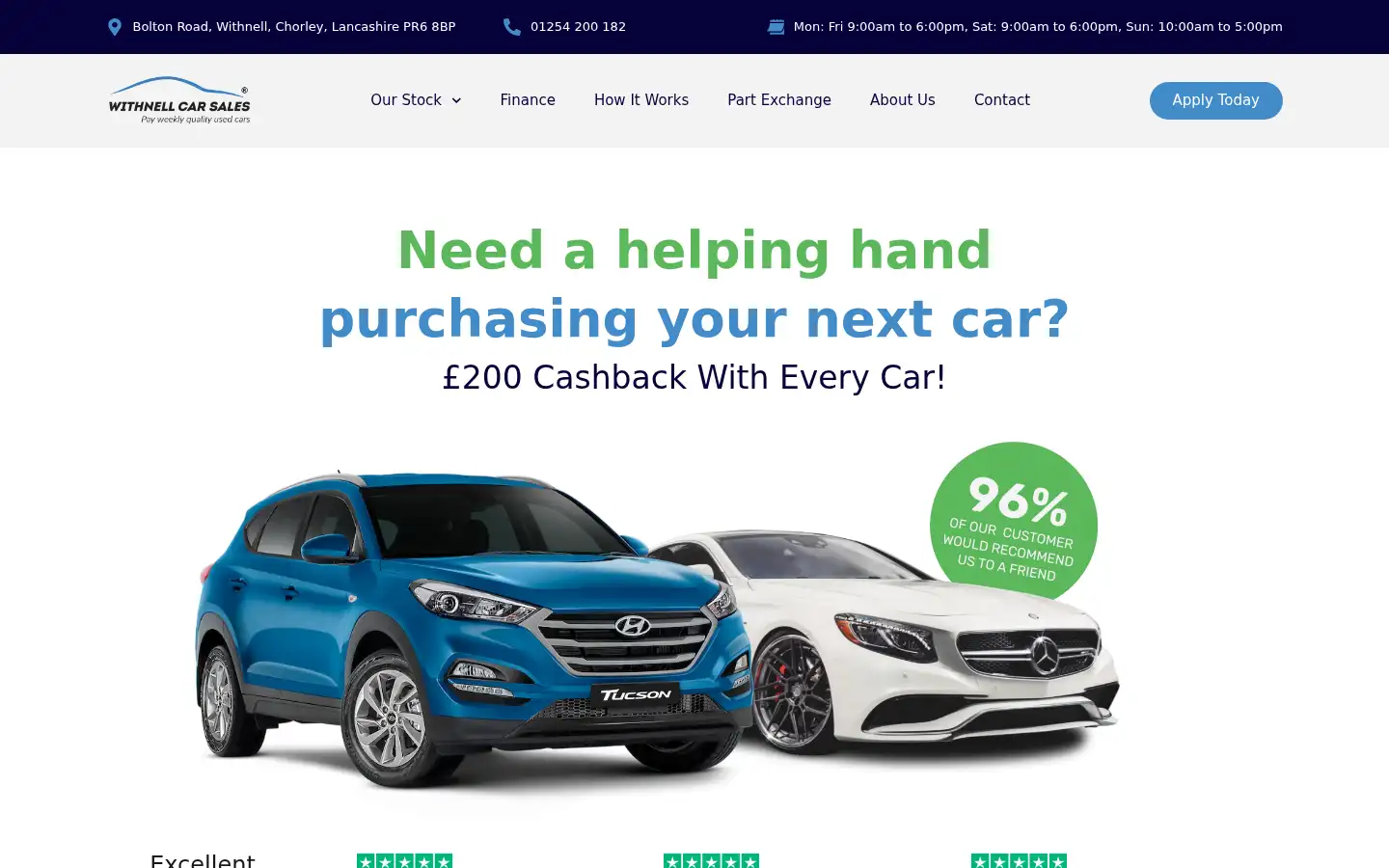 Screenshot of withnellcarsales.com