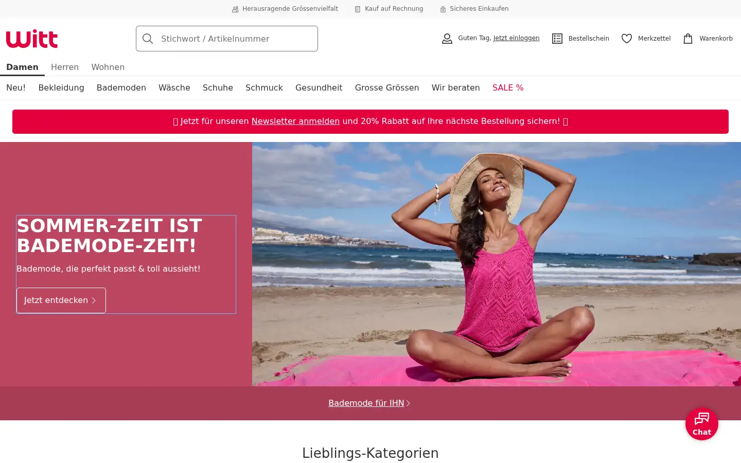 Screenshot of witt-weiden.ch