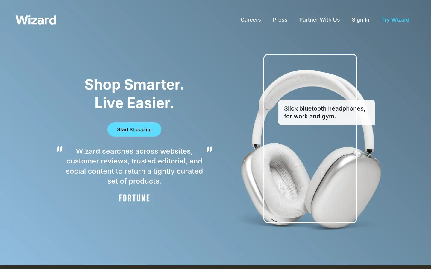 Screenshot of wizard.com