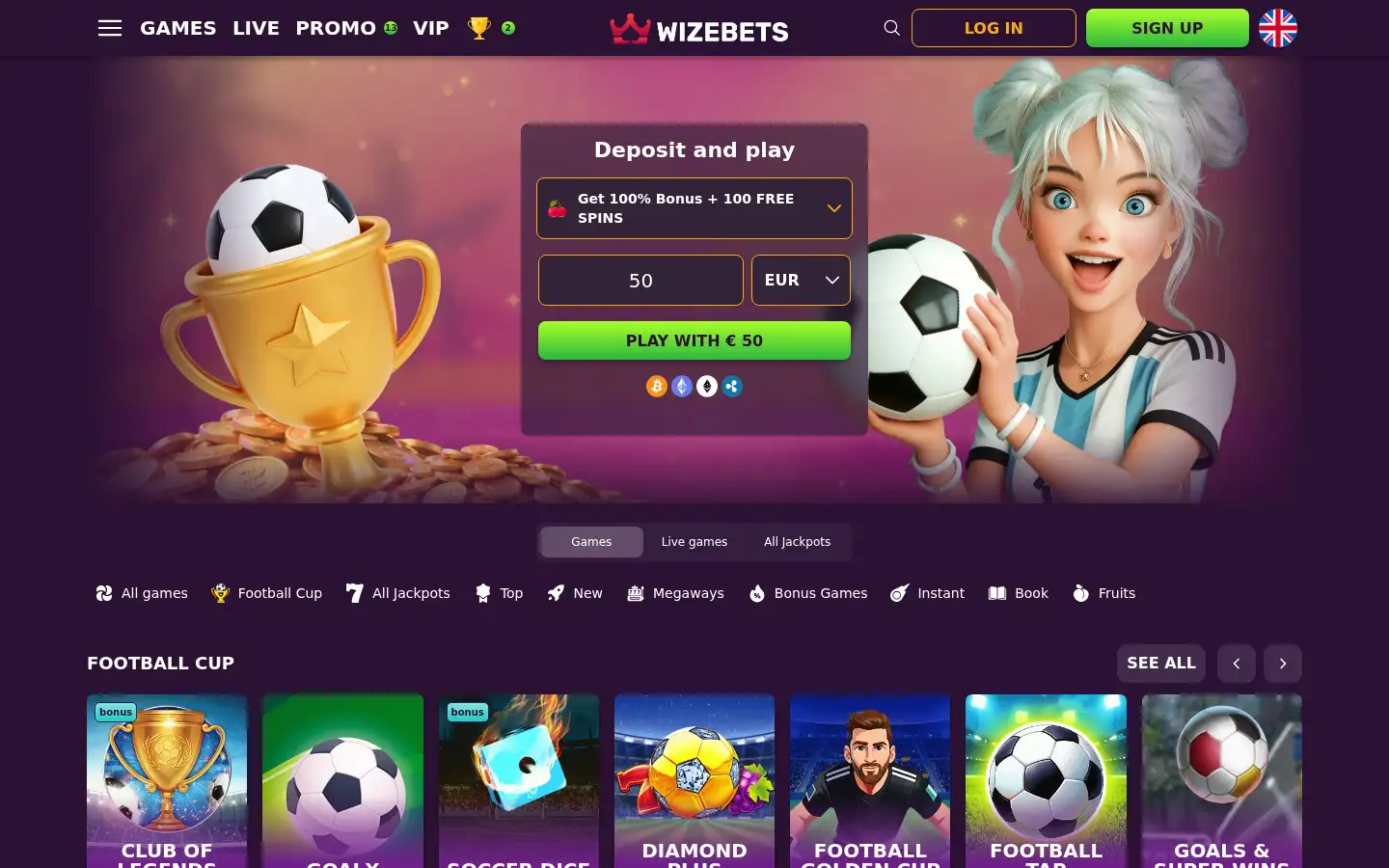 Screenshot of wizebets.com