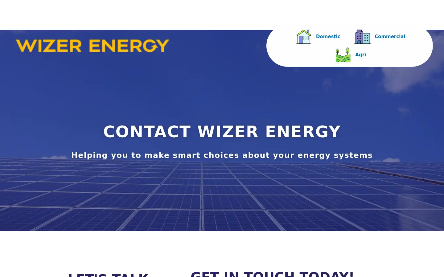 Screenshot of wizerenergy.ie