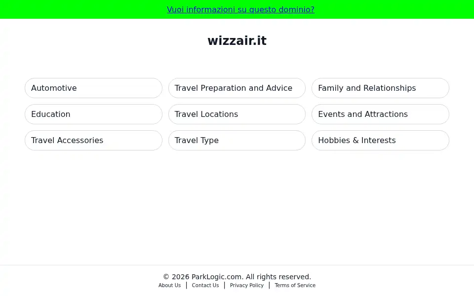 Screenshot of wizzair.it