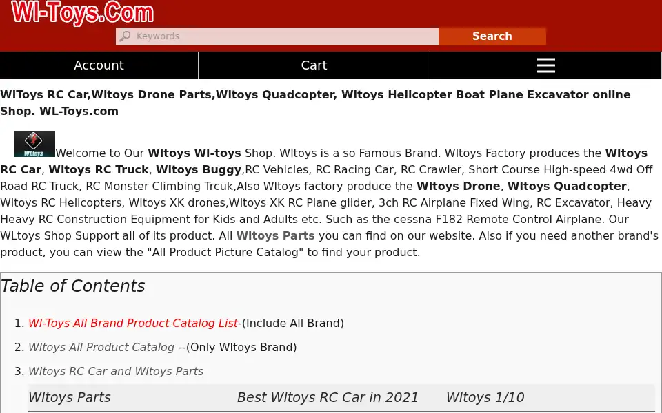 Screenshot of wl-toys.com
