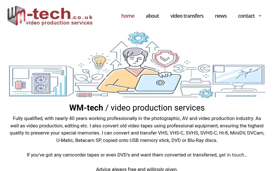 Screenshot of wm-tech.co.uk