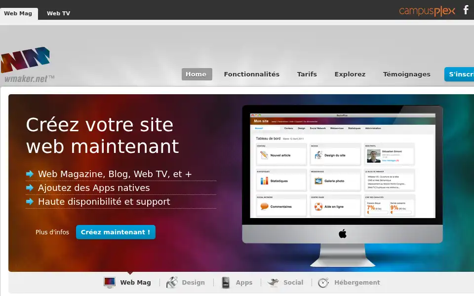 Screenshot of wmaker.net