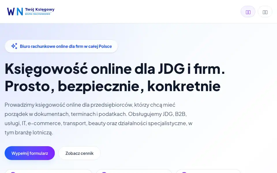 Screenshot of wnksiegowy.pl