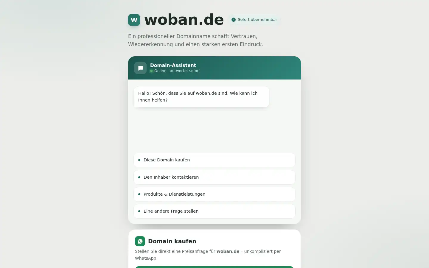 Screenshot of woban.de