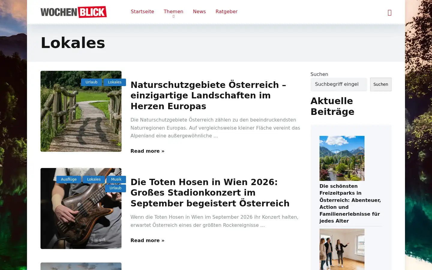 Screenshot of wochenblick.at