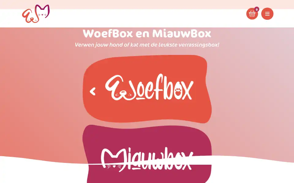 Screenshot of woefbox.nl