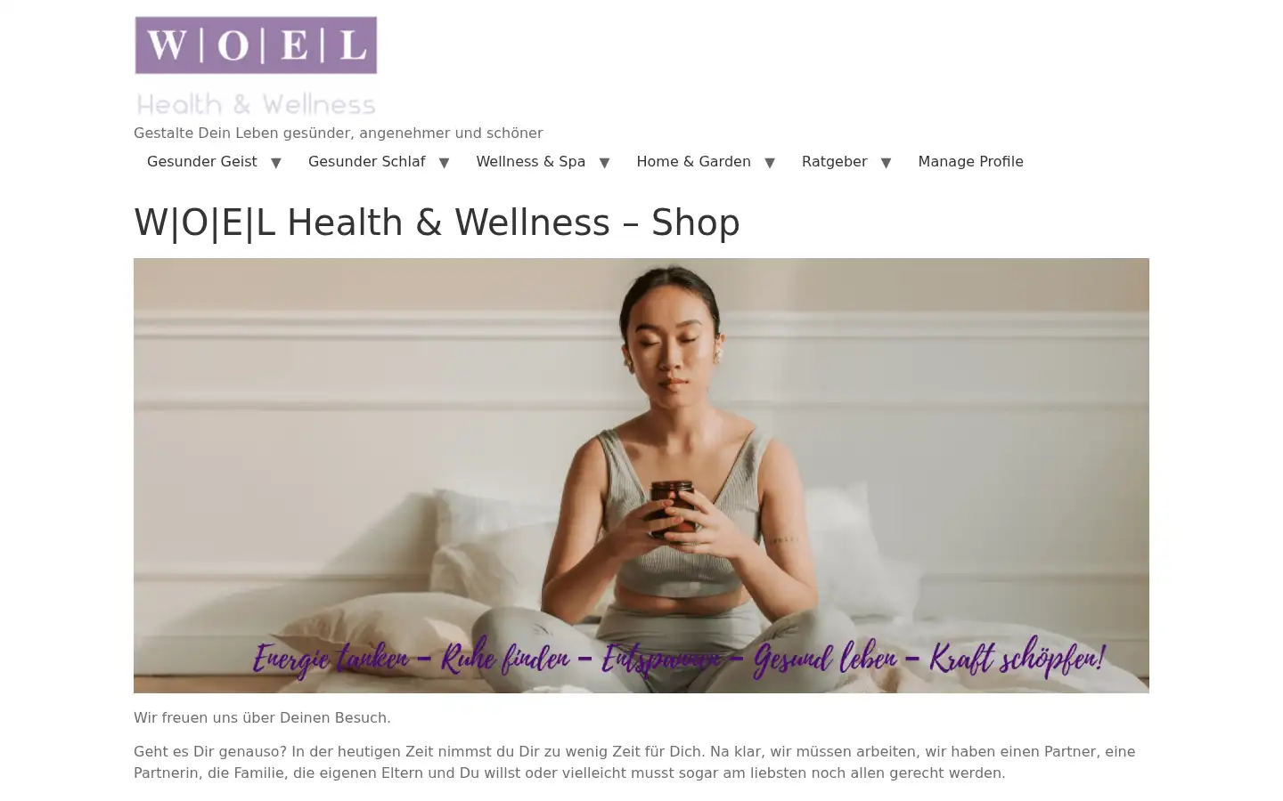 Screenshot of woelhealthwellness.com