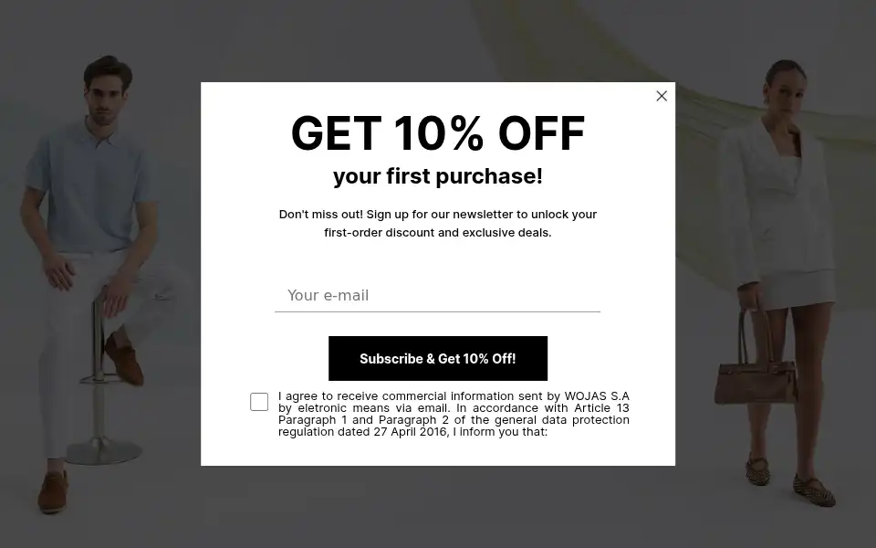 Screenshot of wojas.co.uk