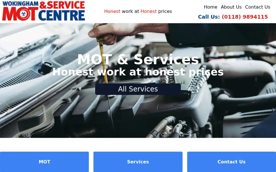 Screenshot of wokinghammot.com