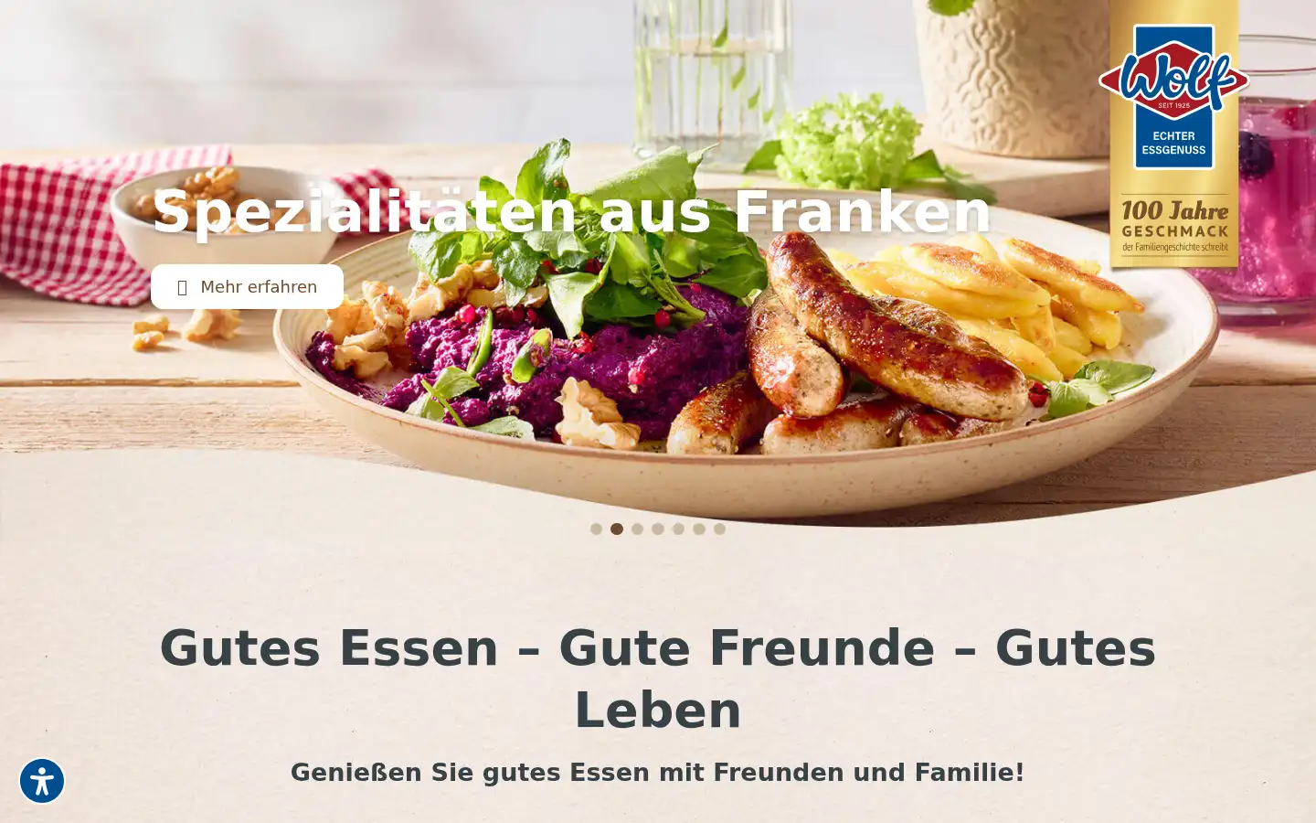 Screenshot of wolf-essgenuss.de