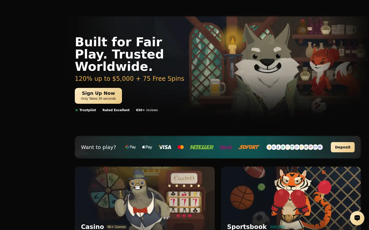 Screenshot of wolf.io