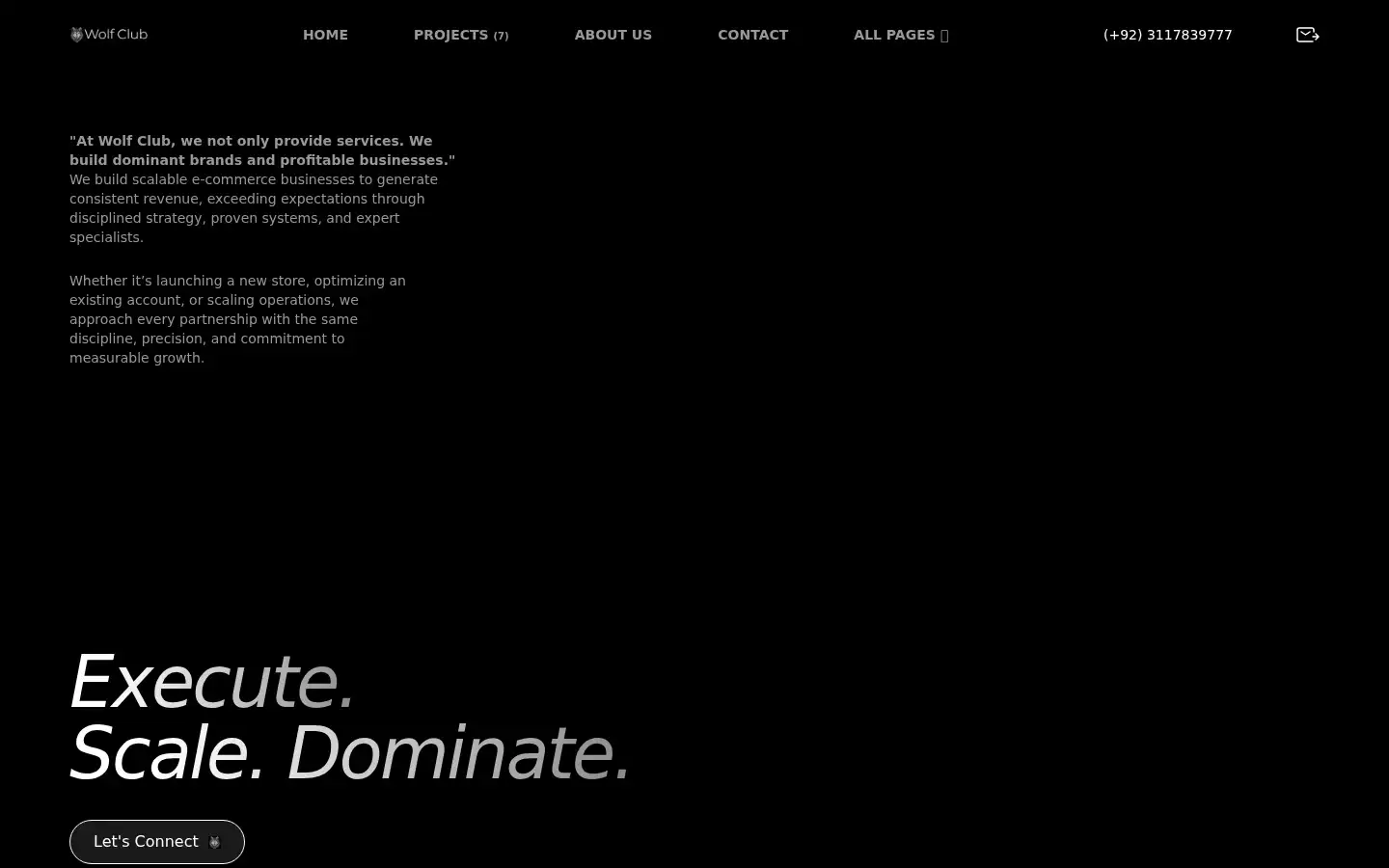 Screenshot of wolfclub.agency