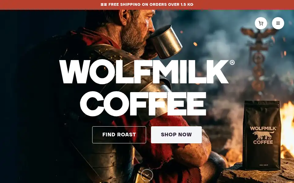 Screenshot of wolfmilkcoffee.com