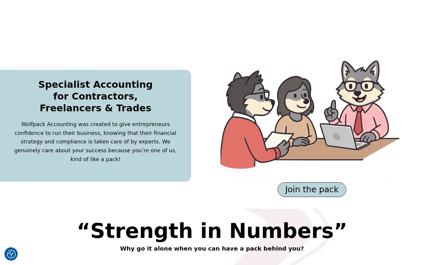 Screenshot of wolfpack-accounting.com