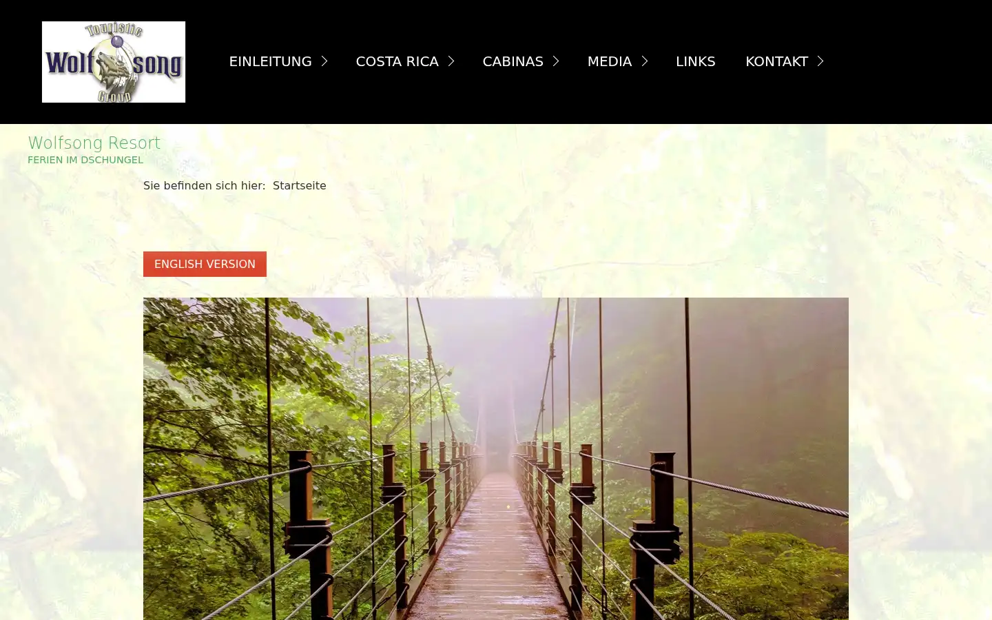 Screenshot of wolfsong-resort.ch