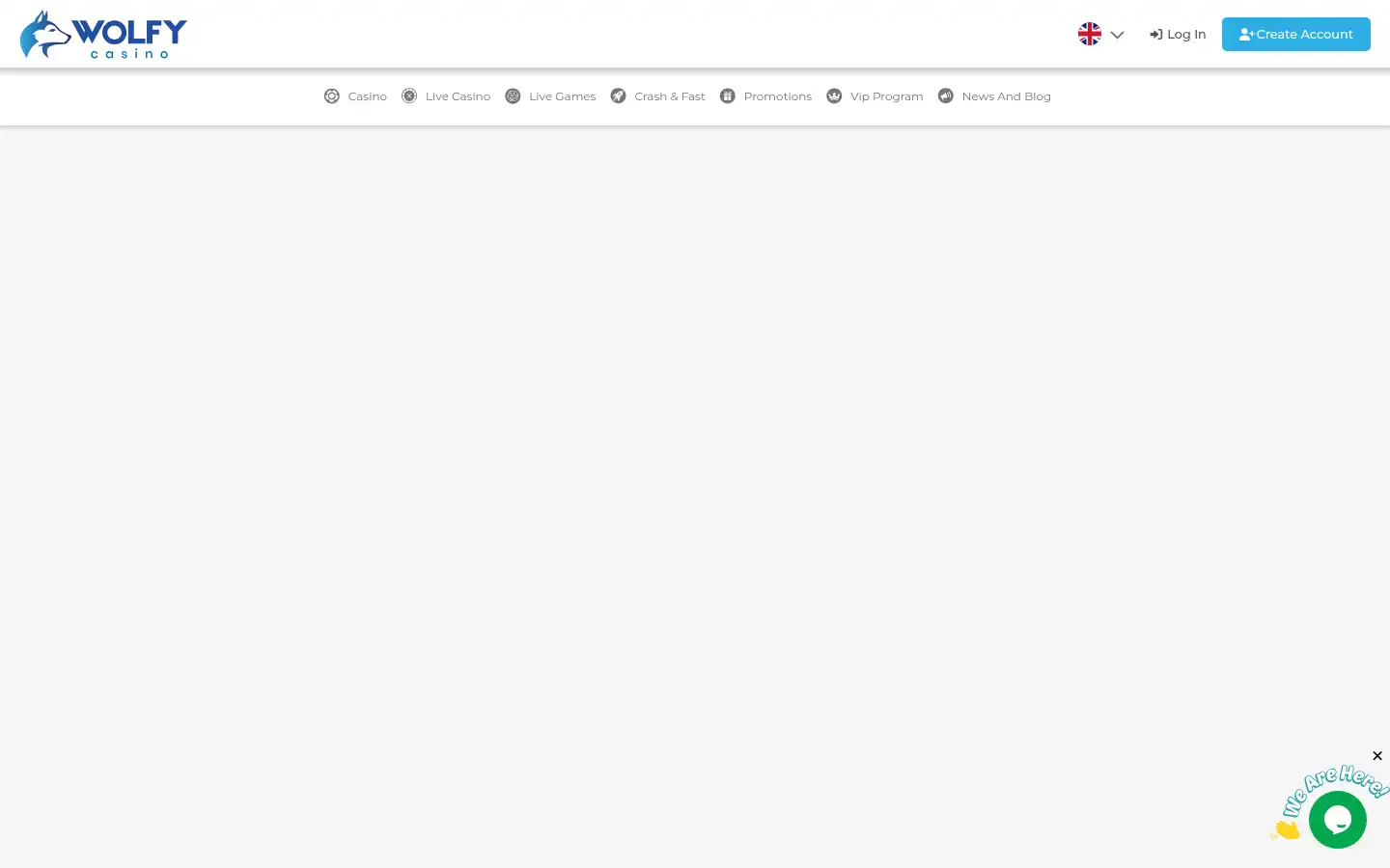 Screenshot of wolfycasino.com