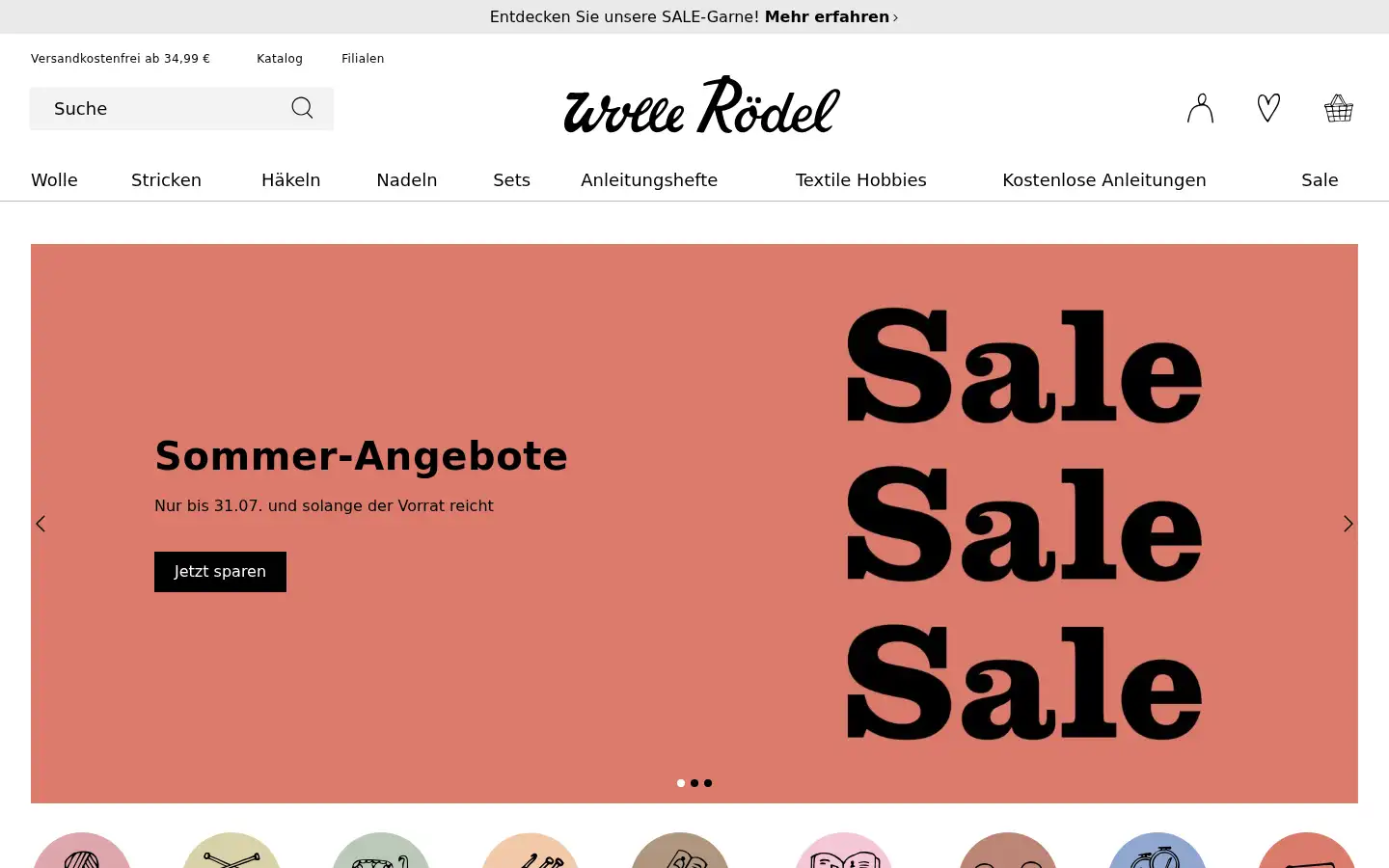 Screenshot of wolle-roedel.com