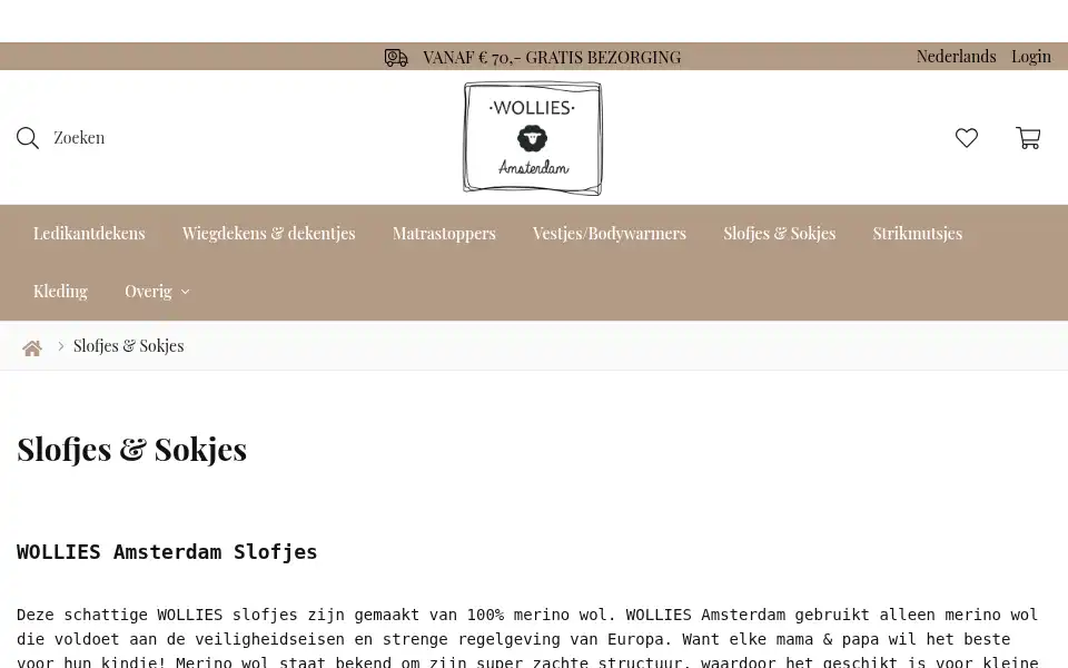 Screenshot of wolliesamsterdam.nl