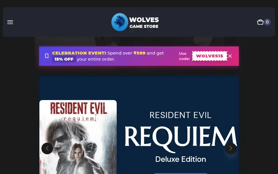 Screenshot of wolvesgames.com
