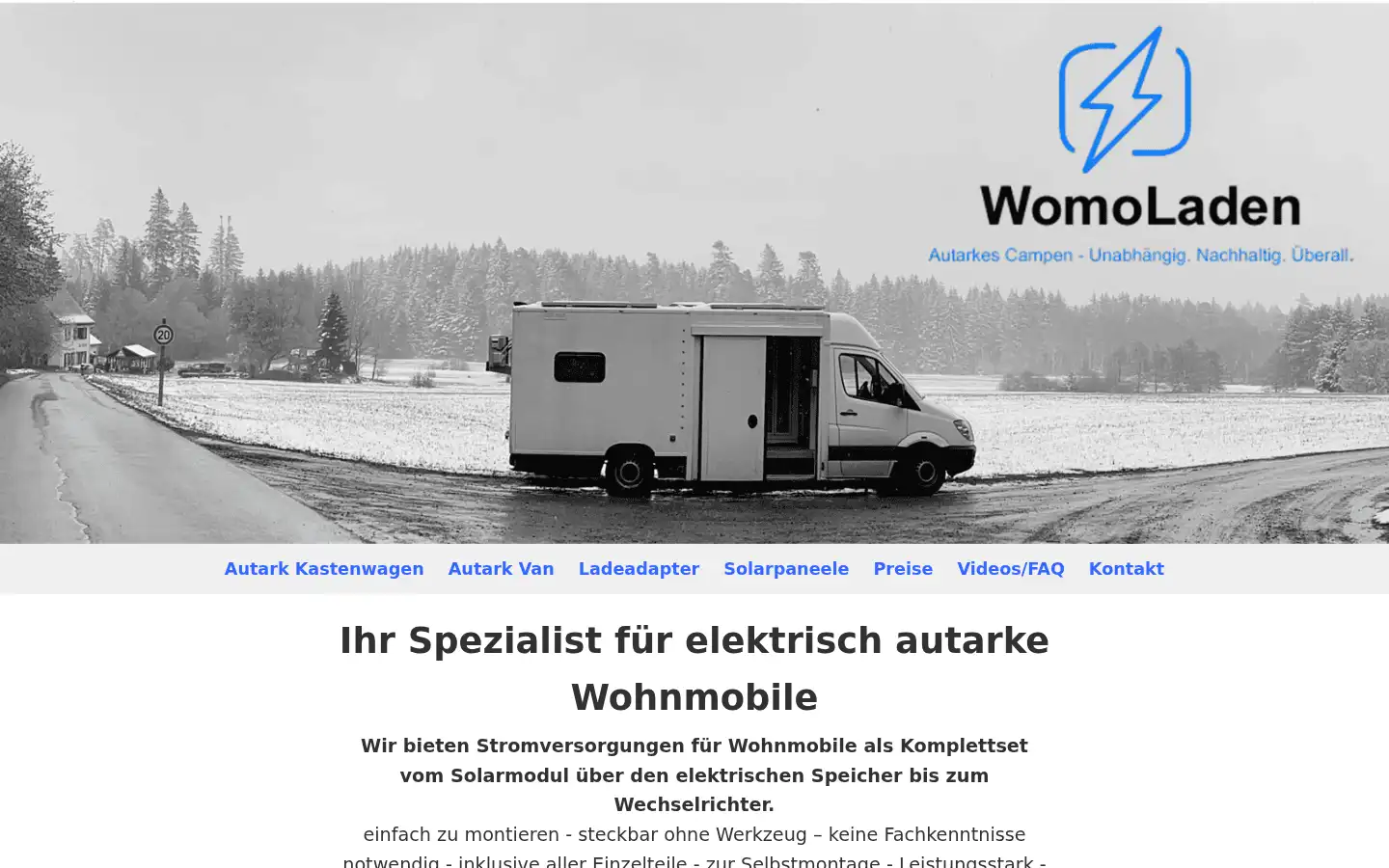 Screenshot of womoladen.de