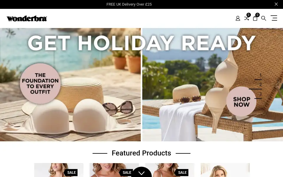 Screenshot of wonderbra.co.uk