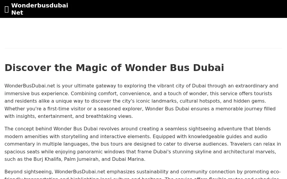 Screenshot of wonderbusdubai.net
