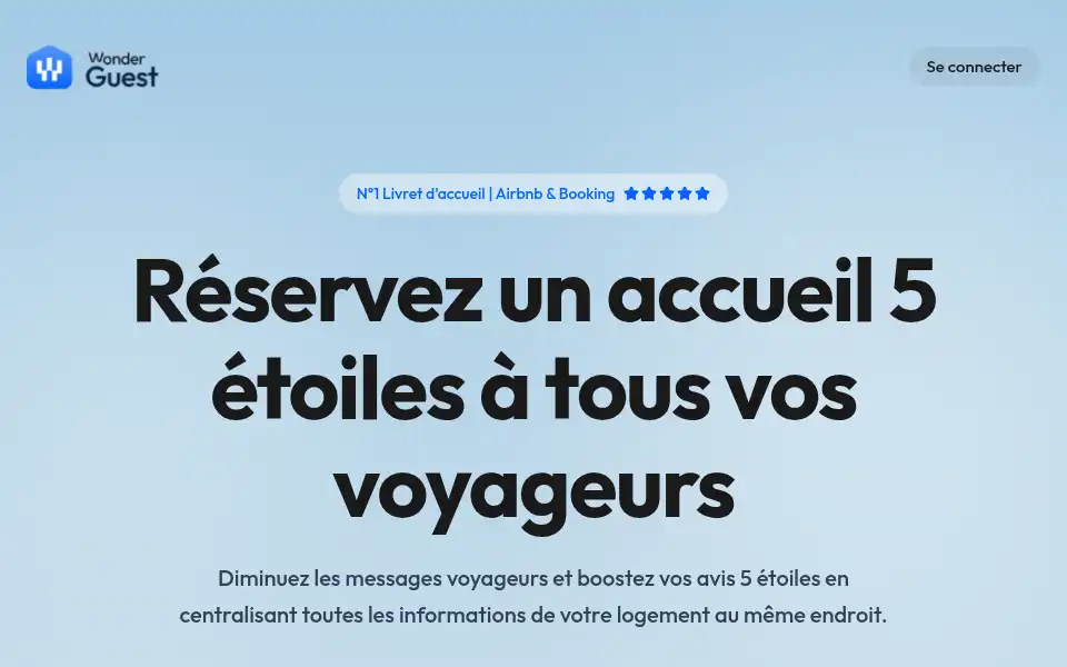 Screenshot of wonderguest.app