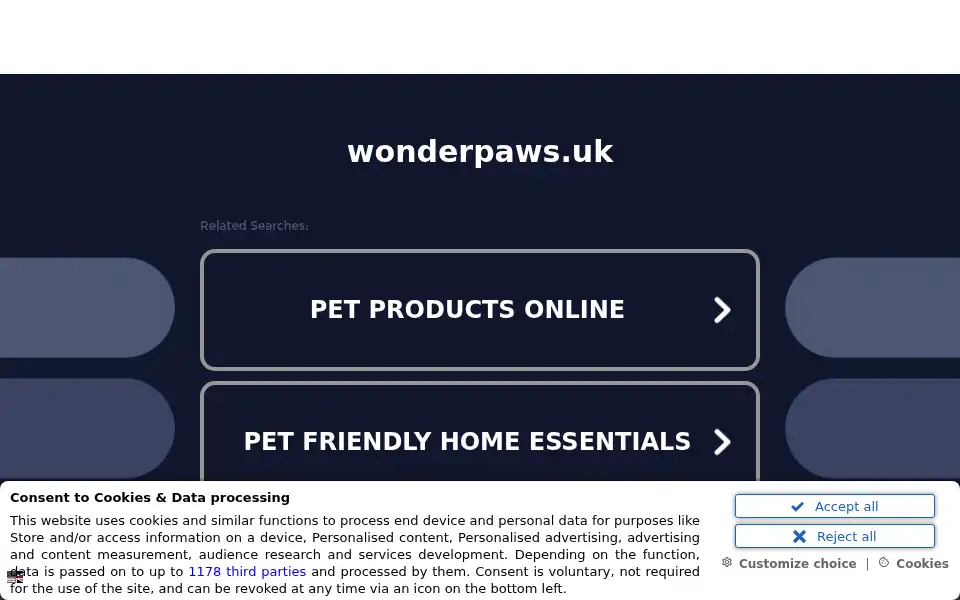 Screenshot of wonderpaws.uk