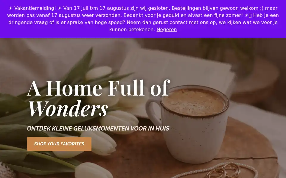 Screenshot of wondersathomeofficial.com
