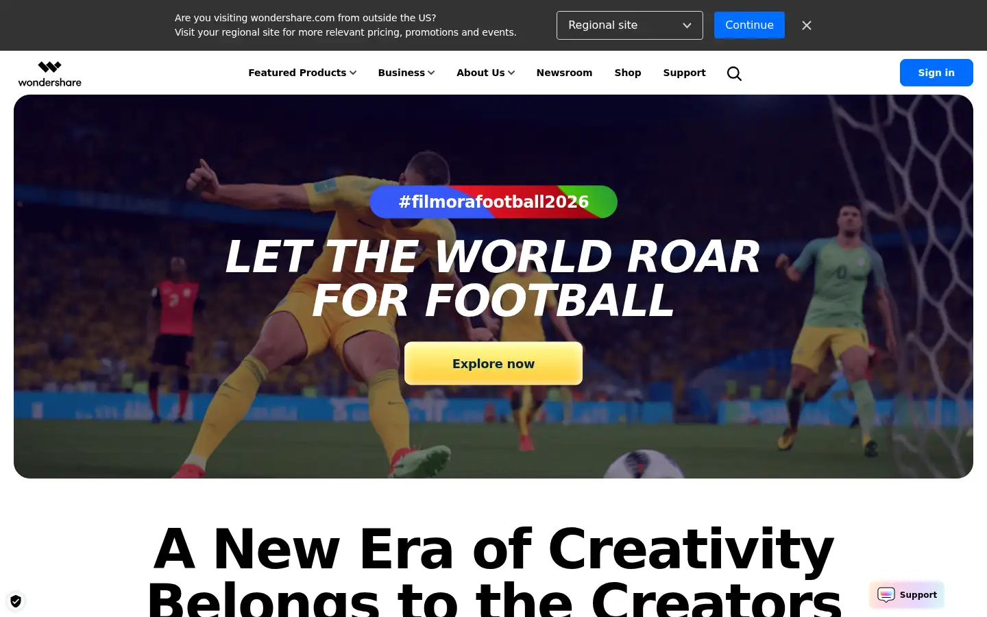 Screenshot of wondershare.com