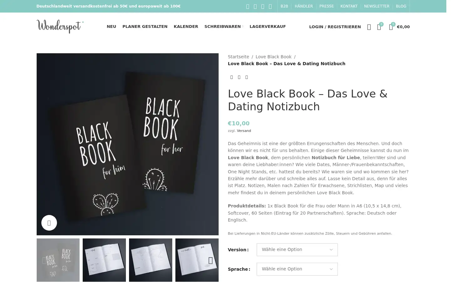 Screenshot of wonderspot.de