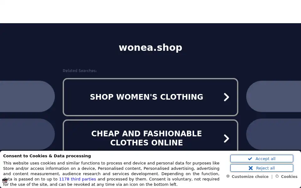 Screenshot of wonea.shop