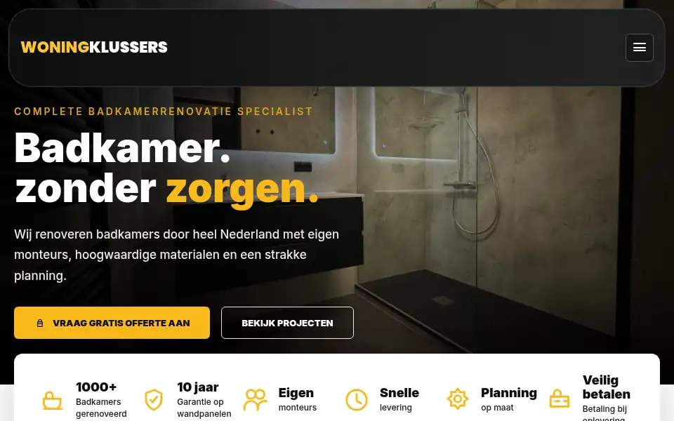Screenshot of woningklussers.nl