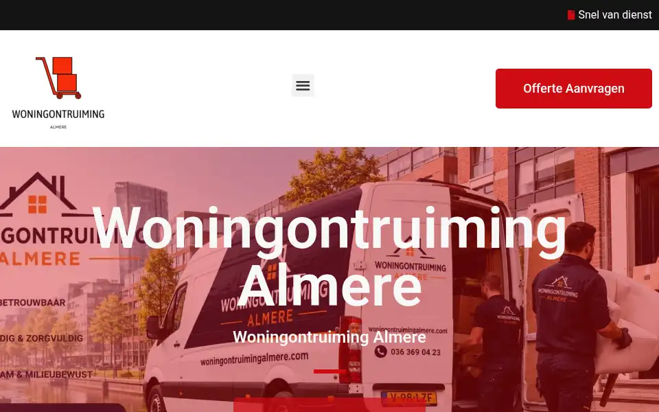 Screenshot of woningontruimingalmere.com