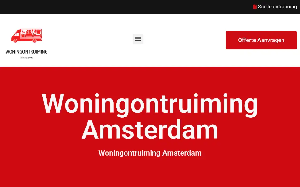 Screenshot of woningontruimingamsterdam.net