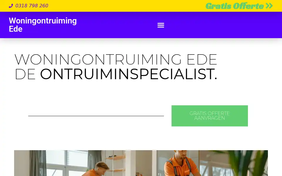 Screenshot of woningontruimingede.com