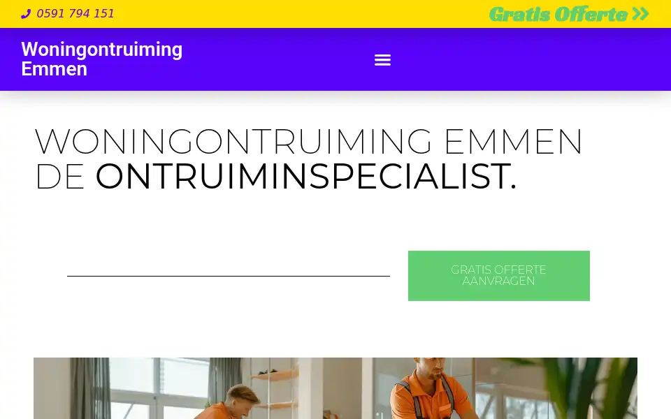 Screenshot of woningontruimingemmen.com