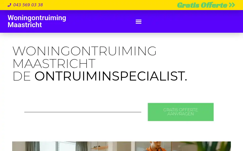 Screenshot of woningontruimingmaastricht.com