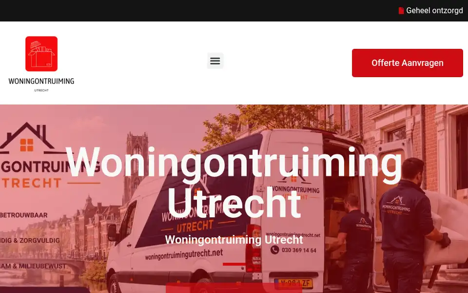Screenshot of woningontruimingutrecht.net