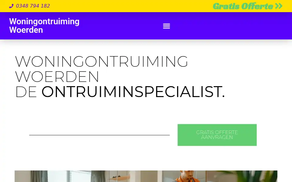 Screenshot of woningontruimingwoerden.com