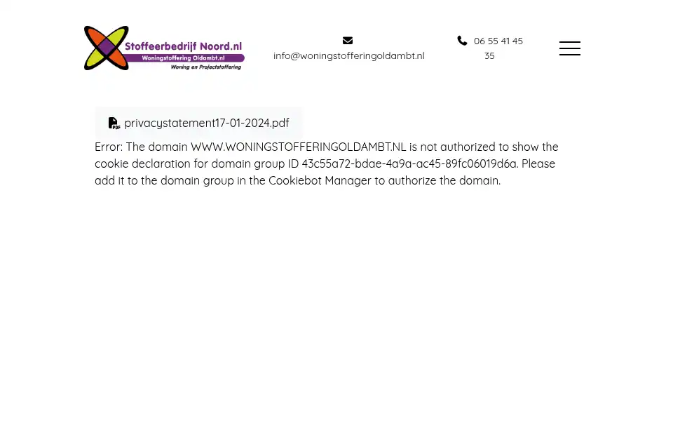 Screenshot of woningstofferingoldambt.nl