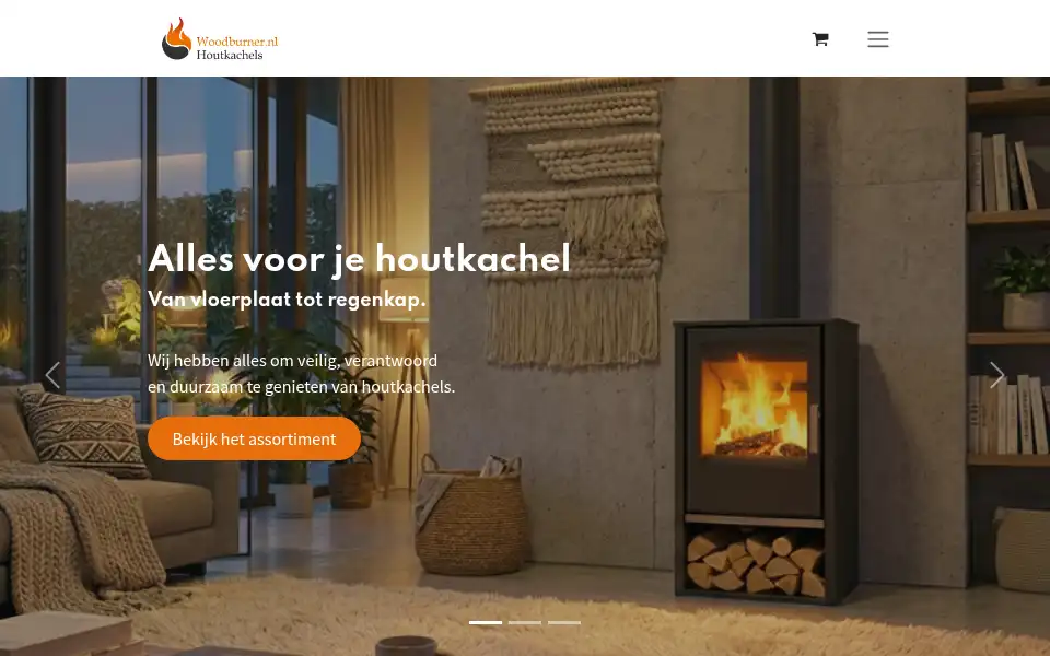 Screenshot of woodburner.nl