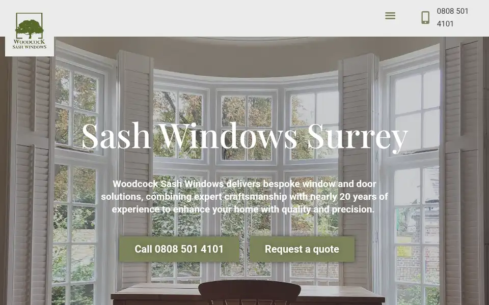 Screenshot of woodcocksashwindows.com