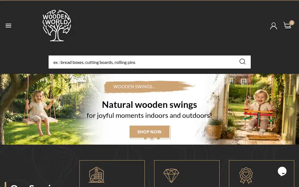 Screenshot of wooden-world.co.uk