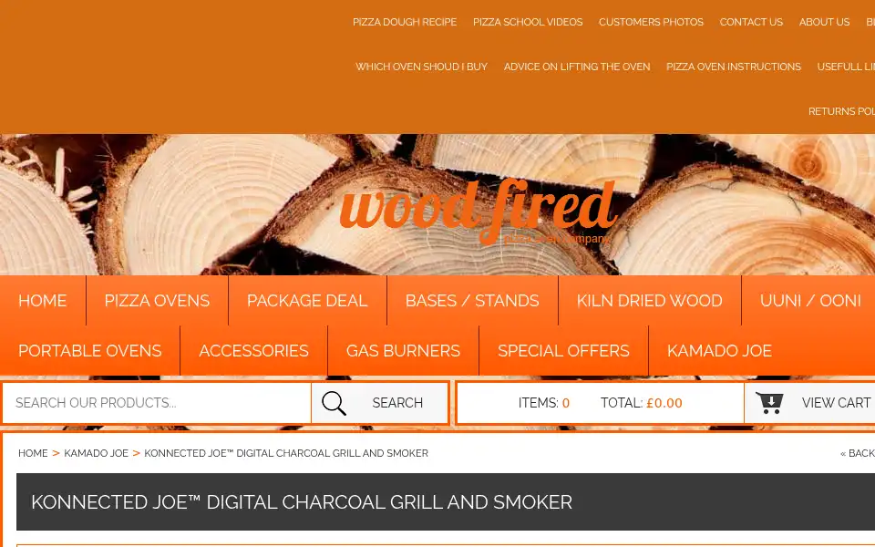 Screenshot of woodfired-pizza-oven.co.uk