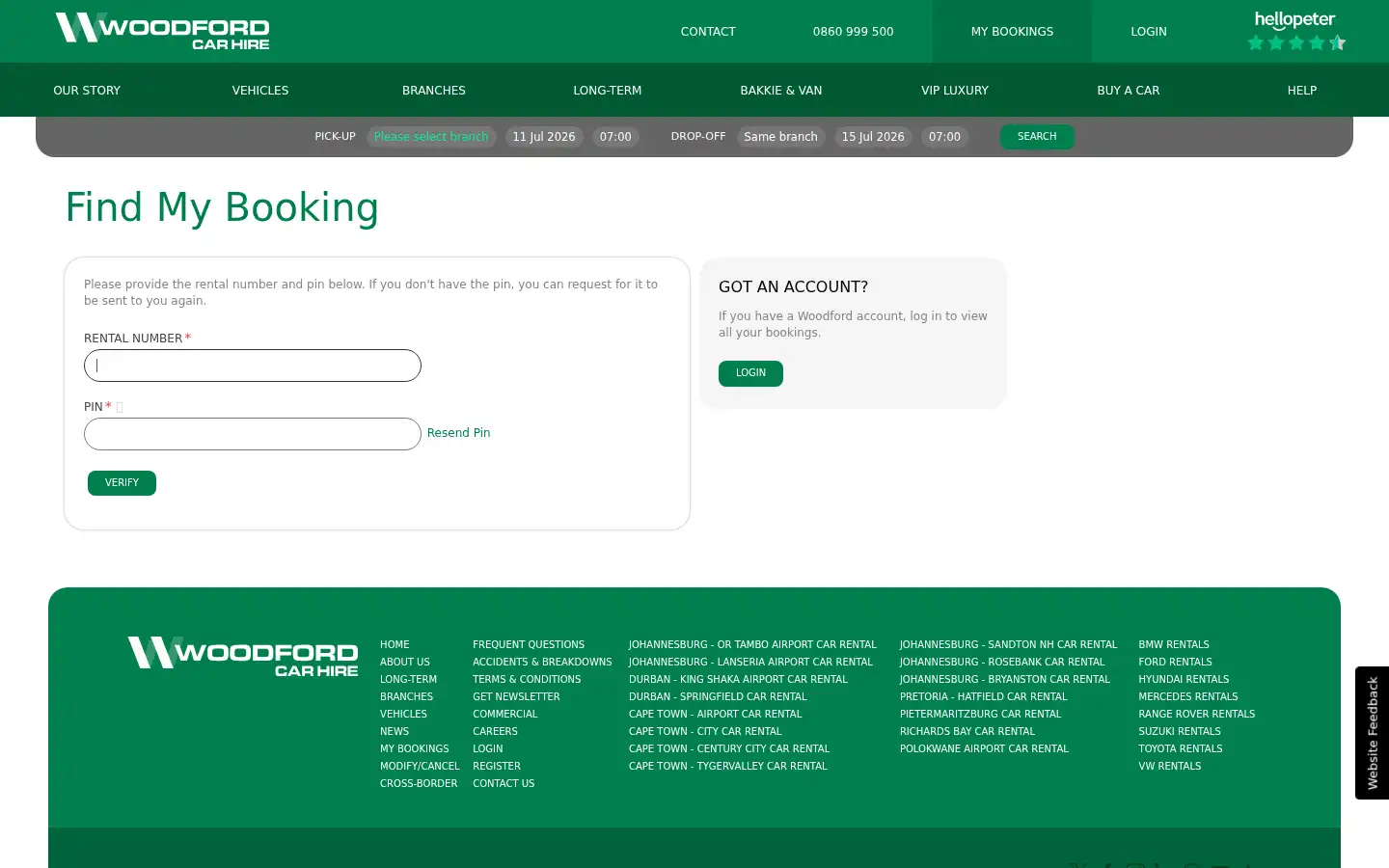 Screenshot of woodford.co.za