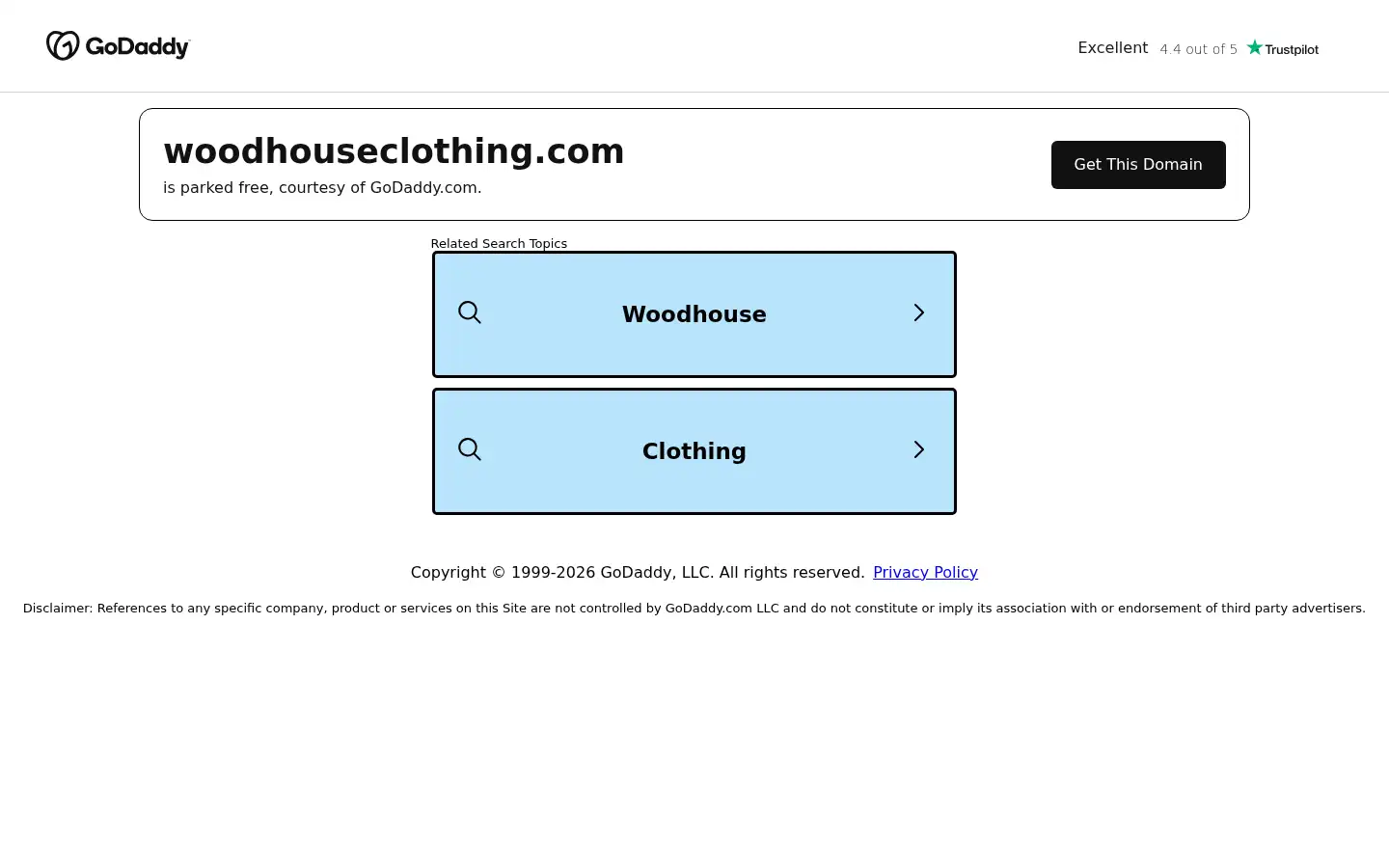 Screenshot of woodhouseclothing.com